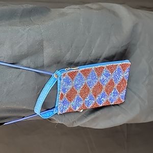 RETIRED HandBeaded Bamboo Trading Co Cross Body Club Bag Evening Purse BoHo NWOT